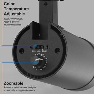 Spot LED sur Rail COB Orientable 10W 20W 30W UL en Aluminium, CRI97 3CCT 0-10V Dimmable et Zoomable, Idéal Musées, Galeries et Hôtels - Product Image 3