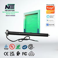 REROAD, persianas enrollables automáticas de 45MM, motores tubulares con control remoto para puerta/ventana