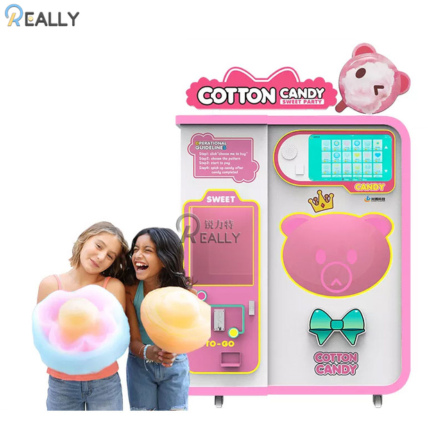 DIY Cotton Candy Vending Machine Marshmallow Maker Fully Auto From Chinese Factory Commercial Automatic Sweet Candy Machine