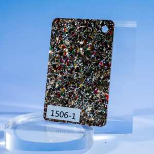 Feuilles d'acrylique découpées au laser vertes avec paillettes bleues et violettes, service de découpe inclus, épaisseur 3mm/4mm/5mm - Product Image 5