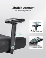Hbada P3 avec appui-tête et accoudoir de soutien lombaire réglable en 2D Fonction d'inclinaison continue à 145 ° Chaise de bureau ergonomique