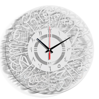 Miroir Horloge Murale Art Acrylique Musulmans Montre Allah Décoration Murale Versets Islamiques Horloge Murale Allah Arabe Horloge Islamique Musulman Noir
