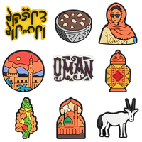 Nouveaux accessoires en PVC, décorations de chaussures sur le thème d'Oman, région du Moyen-Orient, pays arabes, breloques pour sabots Oman
