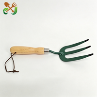 Outils pour plantes en pot, pelle et râteau en acier inoxydable avec poignée en bois de frêne courbé et cordon de rangement en cuir pour le jardin
