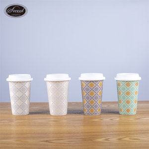 Set di tazze da tè in porcellana di lusso SWT Taza personalizzato con nastro dorato regalo bianco natale mamma e ufficio Set di tazze da caffè in ceramica - Product Image 3