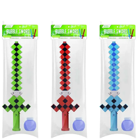 Épée à bulles musicale lumineuse LED, jouet écologique, solution à bulles incluse, épée lumineuse en PP Pixel pour enfants, jeu en plein air