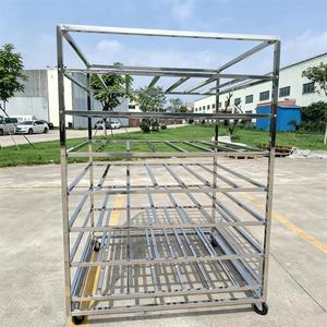 Chariot de transport de viande en acier inoxydable robuste pour usine de transformation alimentaire, chambre froide, boucherie et cuisine - Product Image 5