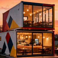 Bar en conteneur, café en conteneur préfabriqué en plein air, cuisine mobile en conteneur, restaurant en conteneur préfabriqué