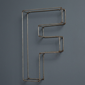 Antique Iron Wire <b>Wall</b> Art Frame Alphabet <b>Letter</b> a to Z - Product Image 2