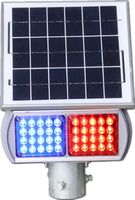 Rouge et Bleu Solaire led trafic barricade avertissement clignotant lumière solaire clignotant Led clignotant Lampe d'avertissement de trafic