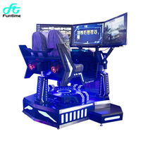 Nouvelles idées petite entreprise trois écrans d'autres manèges de parc d'attractions produits de jeu vr réalité virtuelle simulateur de jeu de voiture de course