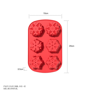 <span class=keywords><strong>Molde</strong></span> <span class=keywords><strong>de</strong></span> Silicona Desechable WQS para Pasteles y Galletas, Diseño Circular <span class=keywords><strong>de</strong></span> 6 Cavidades para Waffles, Origen Guangdong - Product Image 2