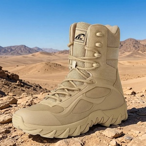 Bottes de randonnée en plein air pour hommes Tiger Master, haute tige, antidérapantes, résistantes aux huiles et aux acides, semelle en caoutchouc, non sécuritaires - Product Image 1