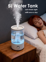 Humidificateur d'air ultrasonique portable de 5 L avec diffuseur d'huiles essentielles pour la maison ou l'hôtel