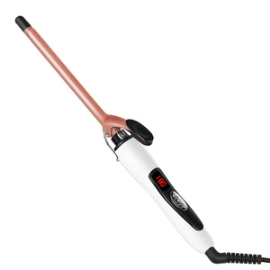 Rizador de Pelo de Cerámica de Turmalina de 9mm con Control de Temperatura de Dos Velocidades y Pantalla LCD para Rizos Tipo Teddy, Estilizador Compacto para Flequillo y Rizos Cortos - Product Image 6