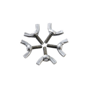 Vis à ailettes en acier inoxydable SHKH classe 4.8 DIN316, boulons papillon finition brute, fixations filetées M2/M3/M6 pour quincaillerie de meubles - Product Image 3