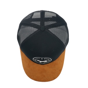 Casquette Trucker 6 Panneaux en Tissu Éponge/Jersey Haute Performance OEM ODM, Visière Courbée, Logo Brodé, Maille Sportive, Extérieur, Y2K, Hip Hop - Product Image 4