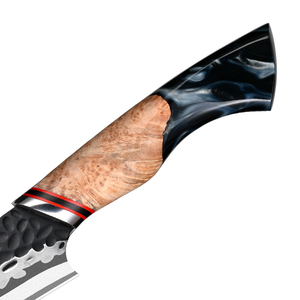 热卖大马士革钢刀片日本圆角刀5.5英寸超锋利树脂手柄厨房刀 - Product Image 3