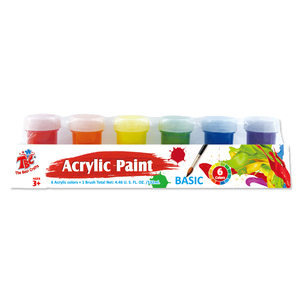 Ensemble de <span class=keywords><strong>peinture</strong></span> <span class=keywords><strong>acrylique</strong></span> TBC 22 ml, 6 couleurs, personnalisable en usine, modèle 2206, pour enfants et adultes, kit de <span class=keywords><strong>peinture</strong></span> artistique sur toile/verre/papier - Product Image 4