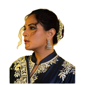 LC Designer Navy Vestidos de noche con vestido y Dupatta Free-Size para fiesta - Product Image 1