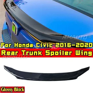 ชุดแต่งสปอยเลอร์หลังรถยนต์ Honda Civic รุ่นที่ 10 ปี 2016-2020 สีดำเงา สไตล์สปอร์ต ปีกหลังฝากระโปรงท้าย อุปกรณ์ตกแต่งรถยนต์ - Product Image 1