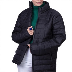 OEM Custom Canvas Hooded Waterproof Windproof Oversized Men's Winter Quilted <b>Jacket</b> with Zipper Closure - Product Image 2