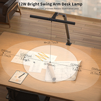 Petite lampe de bureau LED pour éclairage d'écran unique, économie d'énergie, bras réglable, lampe de table pour lecture, étude, enfants, maison