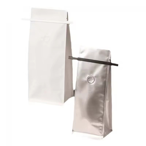 Bolsa de café con sellado rizado, bolsa mate para envasado de granos de café con tira adhesiva, plástico compuesto con sellado de ocho lados, personalizable. - Product Image 3