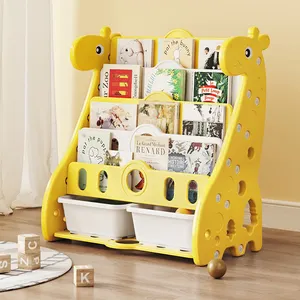 Cheap Large-Capacity HDPE Giraffe Crafts Organizer Drawer Plastic Parts Kids Storage Cabinet Baby Bookshelf