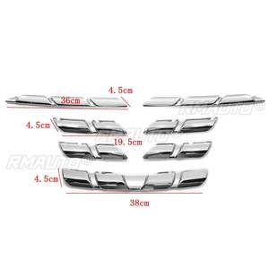 7 piezas para Renault Kadjar 2015 2016 2017, cubierta de rejilla delantera, moldura cromada ABS, adorno protector para el capó, adhesivo. - Product Image 3
