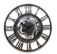 Reloj de pared de engranaje mecánico de plástico grande antiguo de estilo antiguo de 20 pulgadas Die Wanduhr