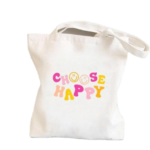 Bolsa de Compras Mediana de Lona de Algodón Reciclado con Diseño de Letras Personalizadas Lemei, con Correa para el Hombro, para Uso Diario y al Aire Libre para Chicas - Product Image 1