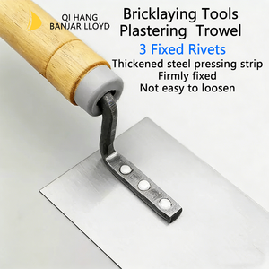 Truelle de maçonnerie professionnelle de bonne qualité en ligne, manche en bois, truelle à briques - Product Image 4