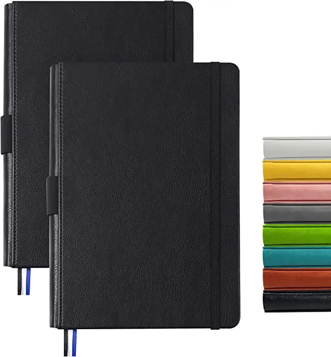 Premium College A5 120gsm papier Journal à bord relié avec ensemble de porte-stylos de haute qualité