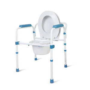 LQX HEPO rehabilitation equipment portable OEM ODM plastic detachable french bombe hospital bedside commode for bathroom toilet