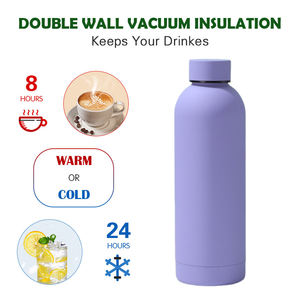 Termos Deportivos Personalizados de Acero Inoxidable con Aislamiento al Vacío de 350ml, 500ml, 750ml y 1000ml, Botellas de Agua Caliente con Revestimiento de Goma, Venta al Por Mayor - Product Image 3