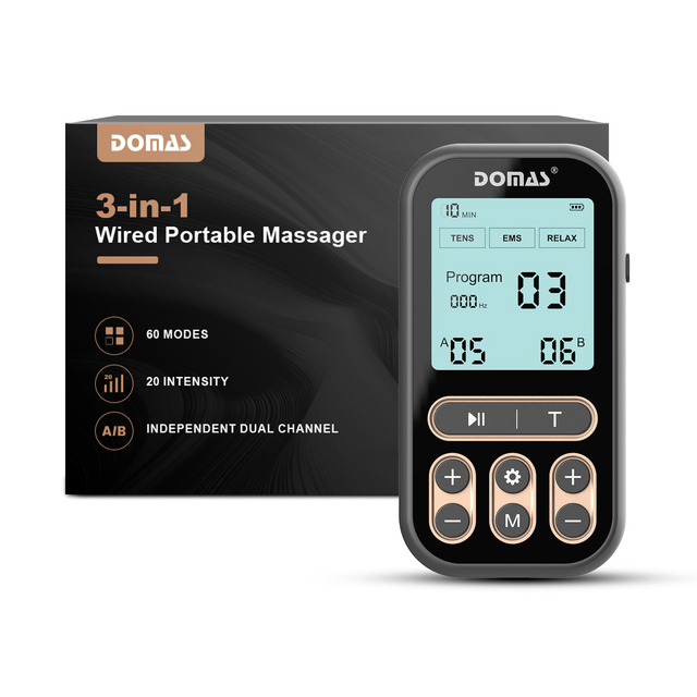 Customized Dual Channel 60 Modes 20 Intensity Muscle Stimulation Pain Relief Tens Ems Fitness Massage Machine