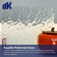 Verre décoratif givré ondulé pour cloison, verre cannelé pour cloison de bureau, verre à motifs de bonne qualité