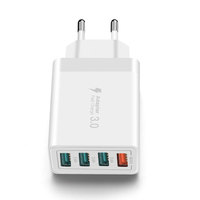 Adaptateur secteur multi-ports EU-US 40W QC3.0 double USB PD12W avec protection OTP/OVP, sortie 33W pour téléphone portable