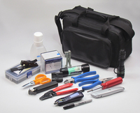 Kit portable de préparation et de terminaison rapide pour fibre optique avec dénudage, coupe, VFL et puissancemètre