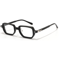 Nouvelle Arrivée - Lunettes Optiques Carrées Rétro Unisexe en Acétate, Monture Épaisse Noire Écaille de Tortue, Tendance