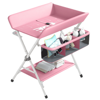 Table à langer pliable en coton à motif de dessin animé pour bébé, 0-12 mois, à commande manuelle, écologique, pour crèche, GT-6, style chinois 1