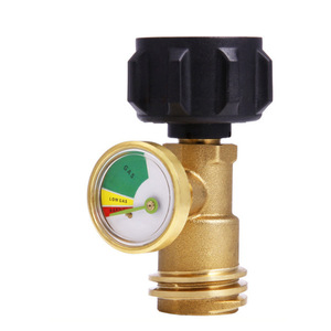 ตัวปรับแรงดันแก๊สโพรเพนทองแดงพร้อมเกจวัดสำหรับเชื่อมต่อถัง - Product Image 1