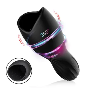 Male Masturbator Cup Glans Trainer Vibrator Oral Sex Toy for Men Pussy Vibration Delay Automatic Climax Glans Stimulate Adult 18