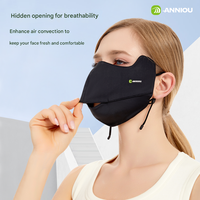 Vente en gros de fil brut Protection UV Parasol Respirant Eye Corner Mask Ice Silk Face Cover Voile anti-poussière Protection solaire