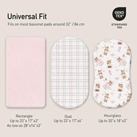 100% coton mousseline drap de berceau pour bébé 3 Pack Ultra doux respirant rose Plaid ours imprimé infantile berceau housse de matelas