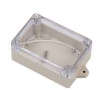 Boîtier de jonction électrique étanche SAIP IP66 en ABS et acier laminé à froid, certifié CE ROHS, avec couvercle transparent et brides de montage pour PCB/PCBA
