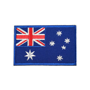 MOQ bajo Parches de bandera de Australia Parche táctico de gancho y bucle Parche bordado completo para bolsos de gorras - Product Image 1