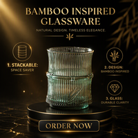 Vente en gros de tasses en verre élégantes en forme de bambou, vente chaude, 260 ml, vaisselle, mugs à eau, maison, bureau
