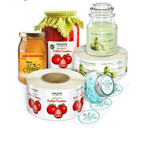 Étiquettes autocollantes personnalisées en PVC transparent double face, carrées, imperméables, pour bouteilles de boissons, eau minérale, jus, etc.